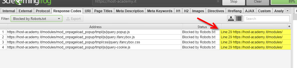screaming frog robots.txt