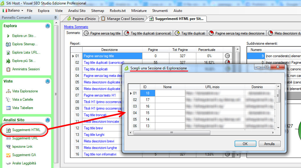 suggerimenti html visual seo studio