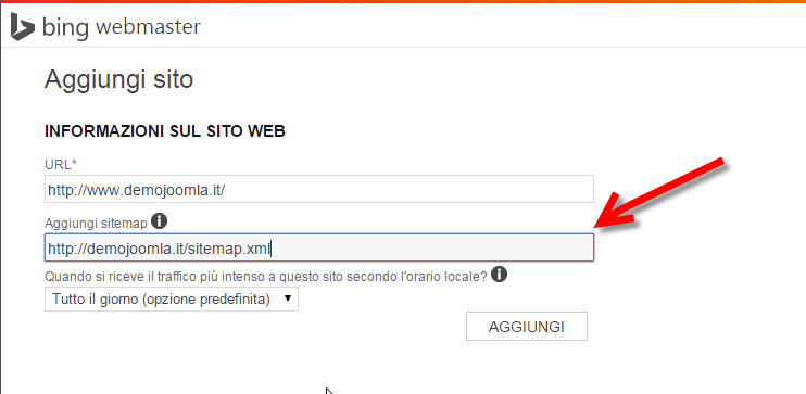 bing webmaster tools joomla