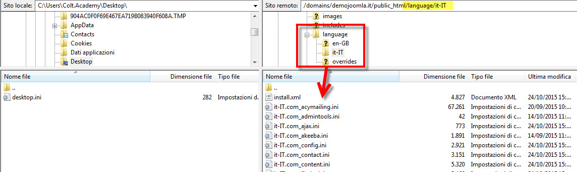File lingua joomla