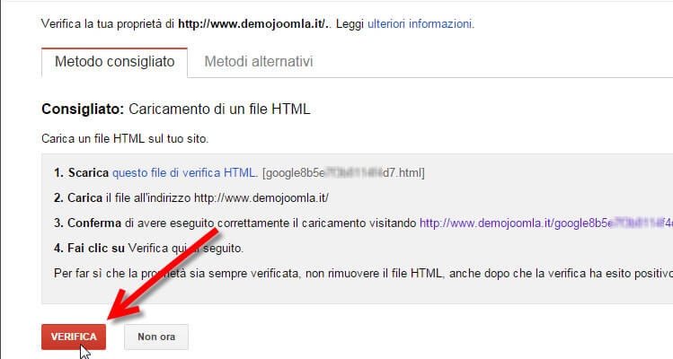 search console google verifica