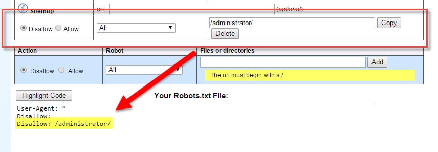File robots.txt generator