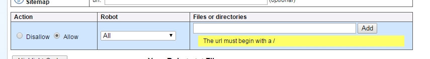 Generare file robots.txt