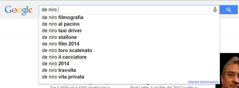 dieci risultati su google suggest