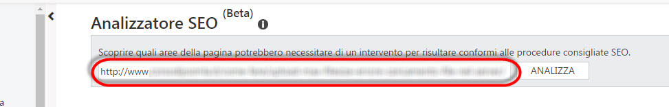 Analizzatore SEO di Bing