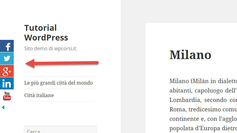 Custom Share Buttons with Floating Sidebar