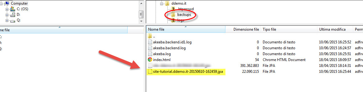 Akeeba Backup WordPress download backup
