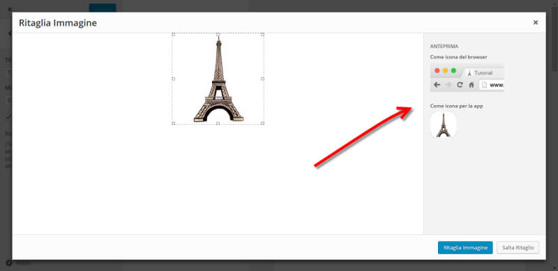 inserire favicon wordpress 