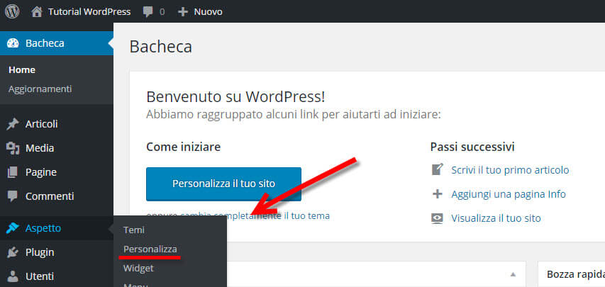 inserire favicon wordpress