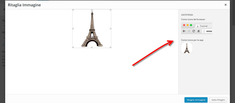 Inserire favicon WordPress