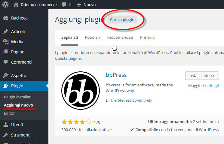 installare woocommerce
