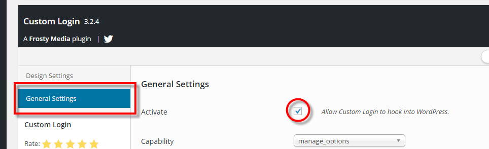 personalizzare form login 