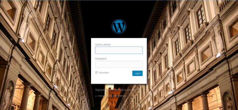 personalizzare form login 