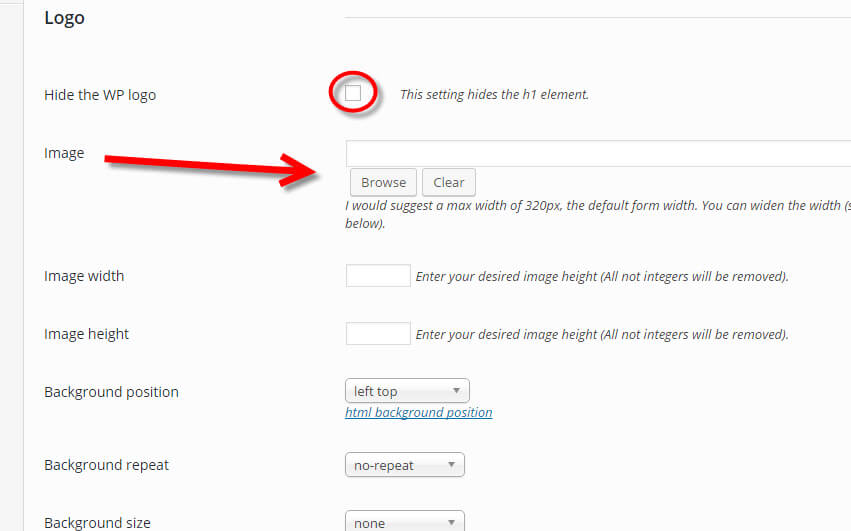 personalizzare form login