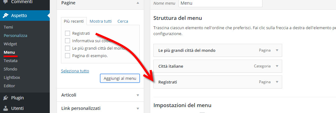 profile builder pagina registrazione