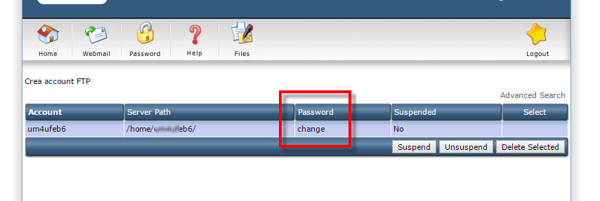 sicurezza ftp wordpress
