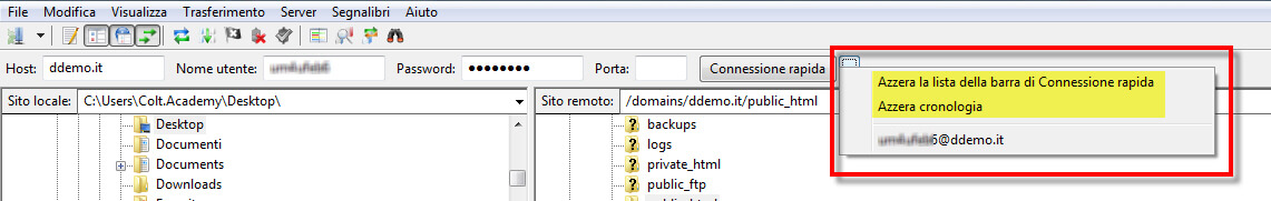sicurezza ftp wordpress