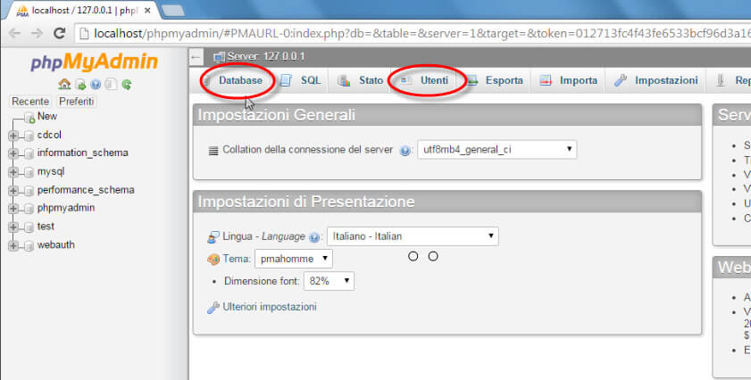 xampp phpmyadmin wordpress