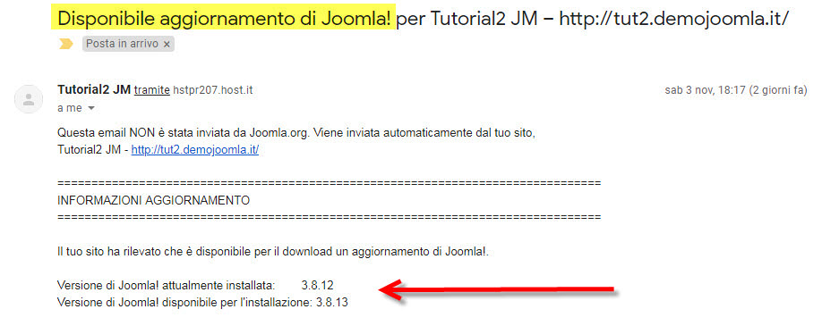 aggiornare joomla