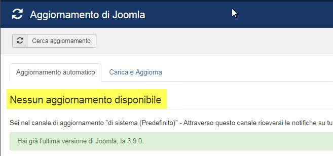 aggiornare joomla