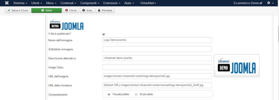 configurazione virtuemart 3