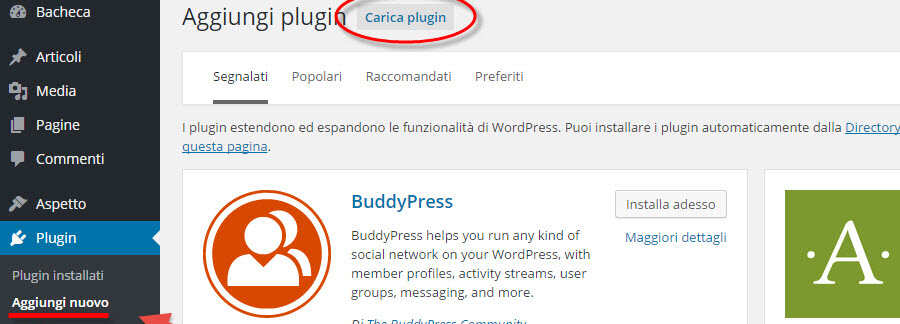 Come installare plugin WordPress