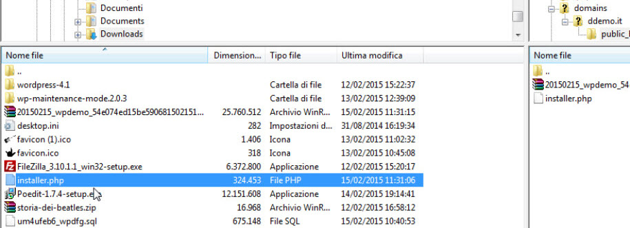 Trasferire WordPress da locale a remoto